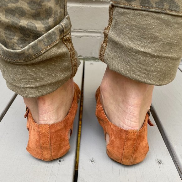 Orange Suede Sandals - Picture 3 of 6